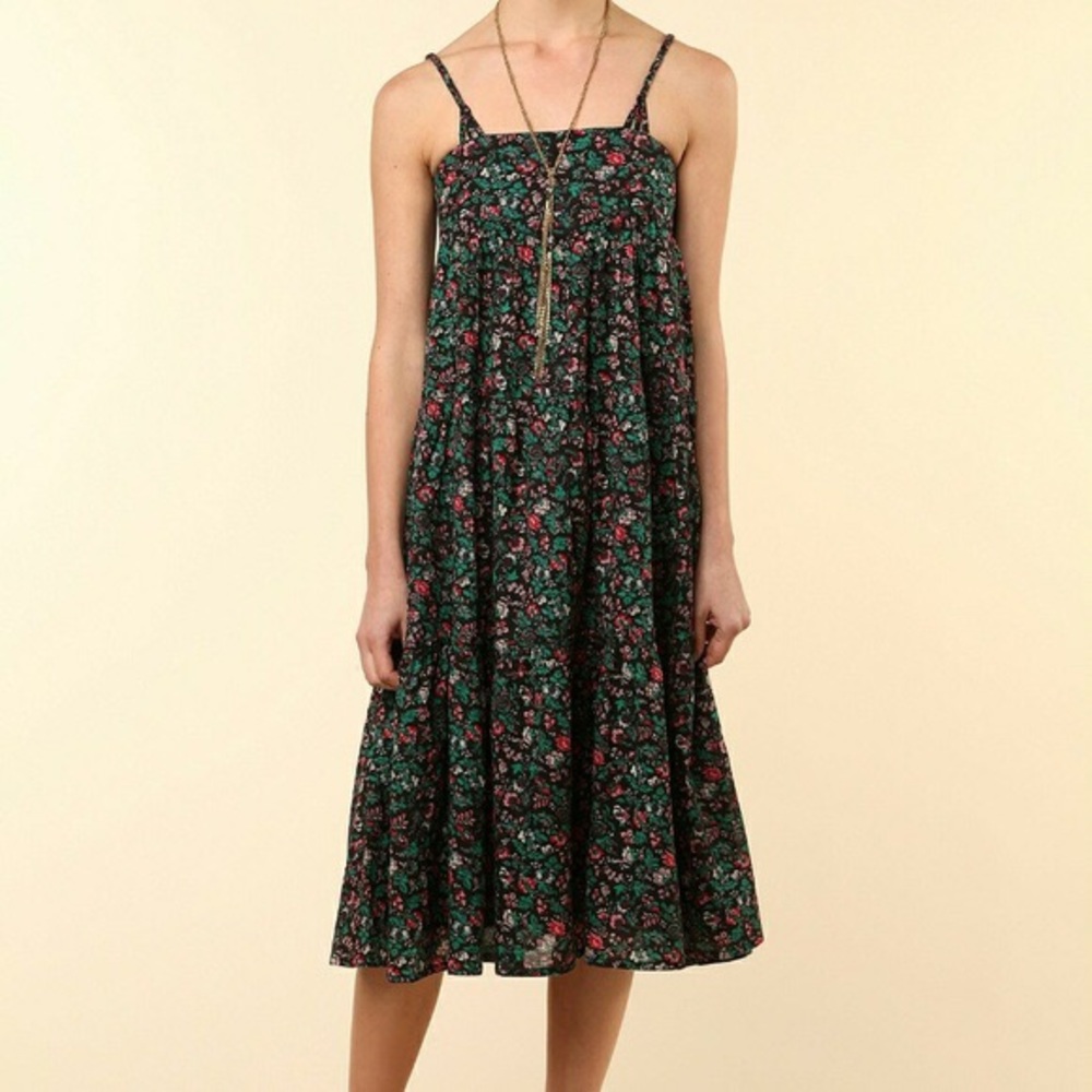 ISO APC Madras Floral Tiered Dress